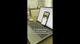 Man tries to teach his boomer father how to send an attachment via email.
