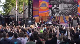 Rock group Green Day performs during ABC Good Morning America