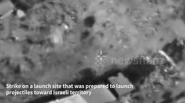 Gaza Strip: Strike on a launch site that was prepared to launch projectiles toward Israeli territory