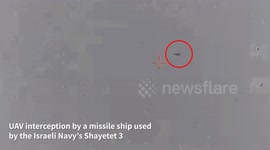 Israel: UAV interception by a missile ship used by the Israeli Navy’s Shayetet 3