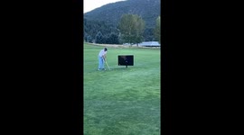 Charity golf event chaos as drunk golfer smashes TV