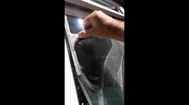 Man turns glass window from a soapy mess to a spectacular spot for experiencing sunrise