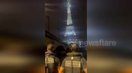 France: Eiffel Tower Illuminated in Olympic Spirit for 2024 Paris Games