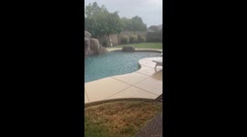 Heavy hailstorm hits Mesa, Arizona, USA
