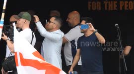 Tommy Robinson rally at trafalgar square in London for british patriots