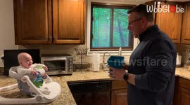 Baby boy lets out adorable screams to express his disdain for ice!