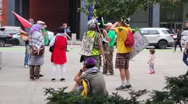 Protest Against Benjamin Netanyahu at the Plaza of the Chicago Federal Center in downtown Chicago