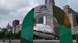 20th Anniversary of the Bean being celebrated at Millennium Park in downtown Chicago