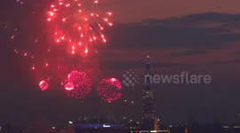 Fireworks set off over St Petersburg as Russia marks Navy Day