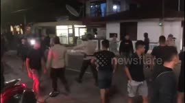 The police and Brimob (special police) in Indonesia clashed, attacking each other using firearms, shots fired, making residents afraid