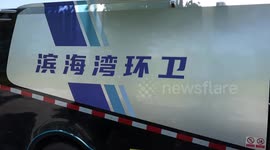 Driverless sanitation vehicles take to the street in China's Guangdong