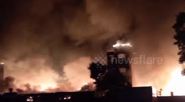 US: Massive Fire Engulfs Old Mill In Woonsocket, Rhode Island