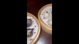 Video shows user applying golden food topping as eye shadow at The Palm Jumeirah, Dubai
