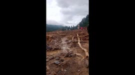 The village was completely destroyed by flash floods in Vietnam