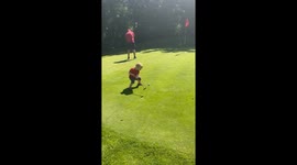 Big dreams on short legs: Toddler's big swings hint at greatness to come