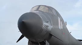 Guam: B-1B Lancers assigned to 37th Expeditionary Bomb Squadron depart from Andersen Air Force Base during BTF 24-6