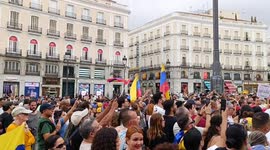 Venezuelan resident protest in Madrid for election's fraud