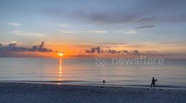 Glowing Sunrise In Dania Beach