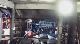 Storm crushes dozens of boats in port in Thailand