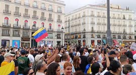 Venezuelans community protest in Madrid against election results