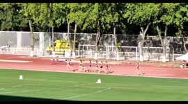 Dog joins 800-meter race at Russian Junior Athletics Championships in Krasnodar