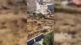 Israel Military demolished a Palestinian building in Nablus