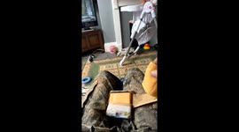 'Say Cheese!' - Baby’s priceless confused look after dad tosses cheese slice in fun challenge