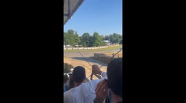 Unexpected crash at Goodwood Festival of Speed as racing car collides with barrier