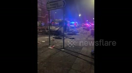 Video shows immediate aftermath of violent clashes in Southport, UK