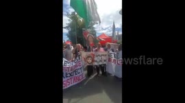 UK: Pro-Palestine Protesters blockade Israel's Elbit Arms Factory in Shenstone