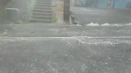 Japan: Roads Turn Into River After Intense Rainfall In Tokyo Area