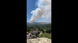 Smoke from Alexander Mountain fire visible in Loveland, CO