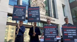 BBC protested outside court as famous news presenter pleads guilty over indecent child pictures