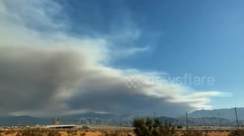 Smoke from Nixon fire captured in Cathedral City, CA