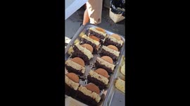 spilling the dough in many ways makes a cake that sells well