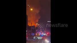 Australia: Large Fire Engulfs Factory In Footscray, Melbourne