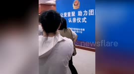 Missing child bemused as he reunites after 31 years with parents in front of cameras