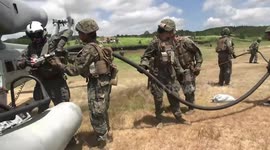 Japan: HMLA-367, JSDF Close Air Support and Fast Roping at Camp Metabaru