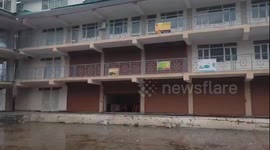 Entire block of flats collapses amid sudden rain burst in India