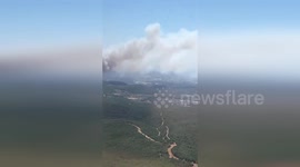 Turkey: Firefighters Battle Two Blazes Day and Night in İzmir's Urla District