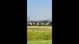 Smoke seen over Bill Couch Mountain in Colorado, USA