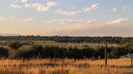 Alexander Mountain fire captured from Louisville, Colorado