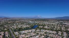 Aerial view of Nixon fire from Temecula, California