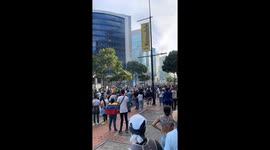 Protesters clash with authorities in Caracas over Maduro's reelection