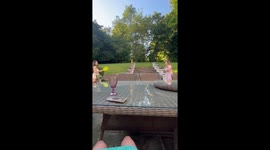 Family barbecue becomes a nostalgic journey with sisters’ swing ball rematch