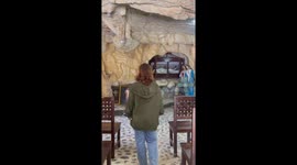 Voice of an angel! Girl sings angelic hymn inside church cave