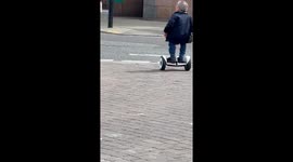 Warwick Davis spotted riding self-balancing scooter in Manchester