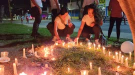 Venezuela: People join the vigil in honor of the victims during the protests in Venezuela against electoral fraud