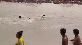 India: SDRF saves 28 pilgrims from drowning in river in Haridwar