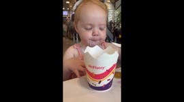 Mom captures toddler daughter's first-ever brain freeze on camera
